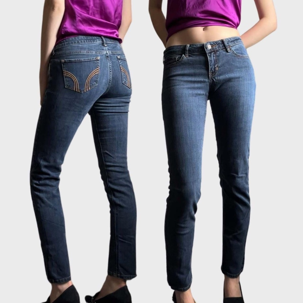 Hollister Women's Dark Blue Skinny Jeans